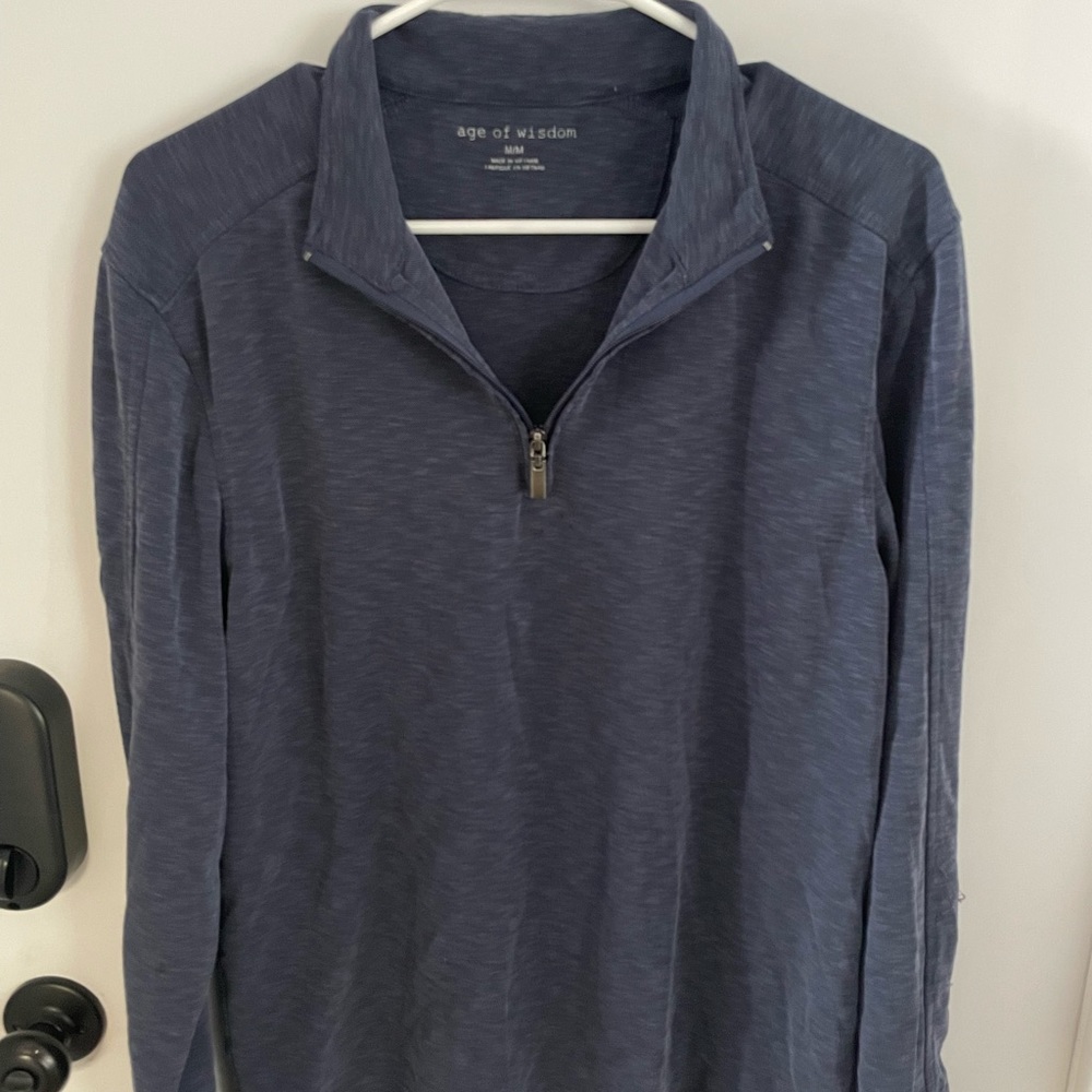 Age of Wisdom 1/4 zip - blue heather